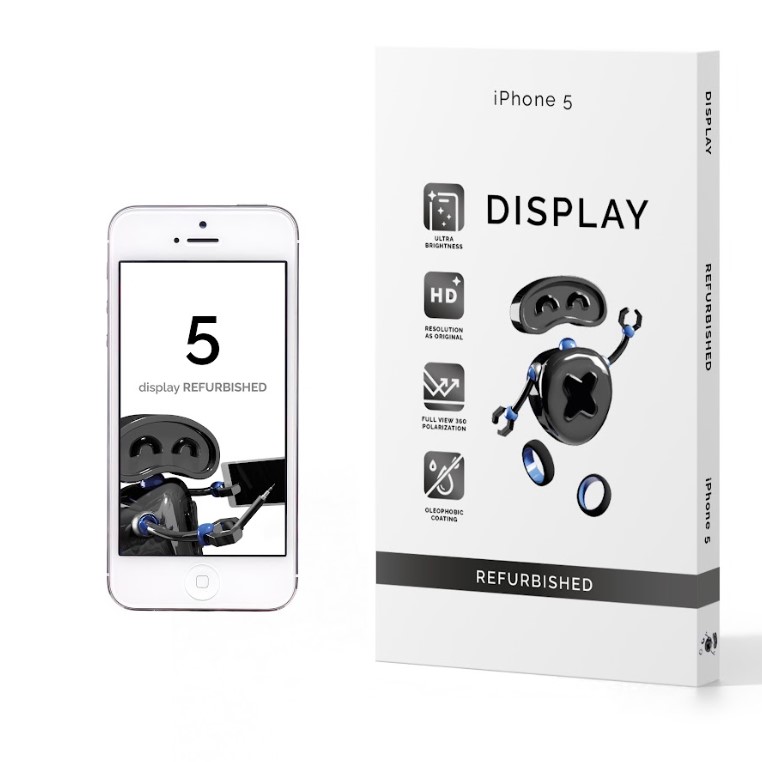 Display Lcd + Touch Screen Per Apple Iphone 5 Bianco Qualità Ricondizionato